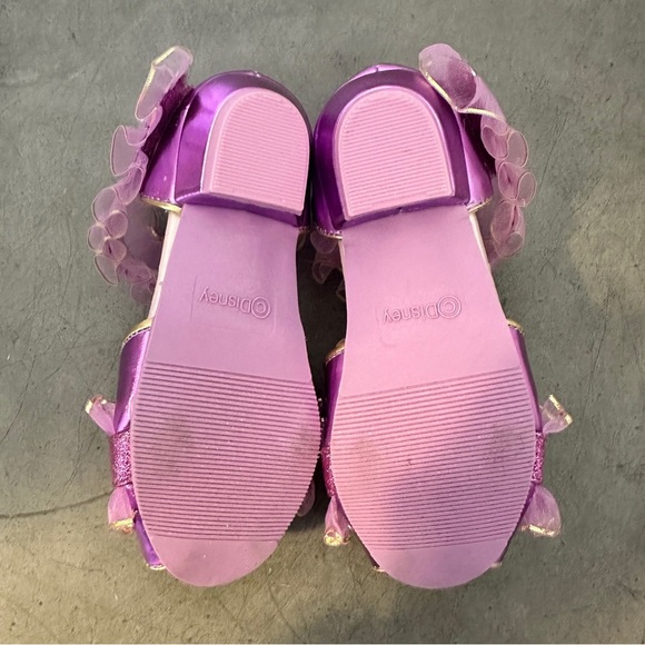 [KID]  DISNEY Rapunzel Costume Heels Kids 7/8 Metallic Pink/Gold - Picture 6 of 7